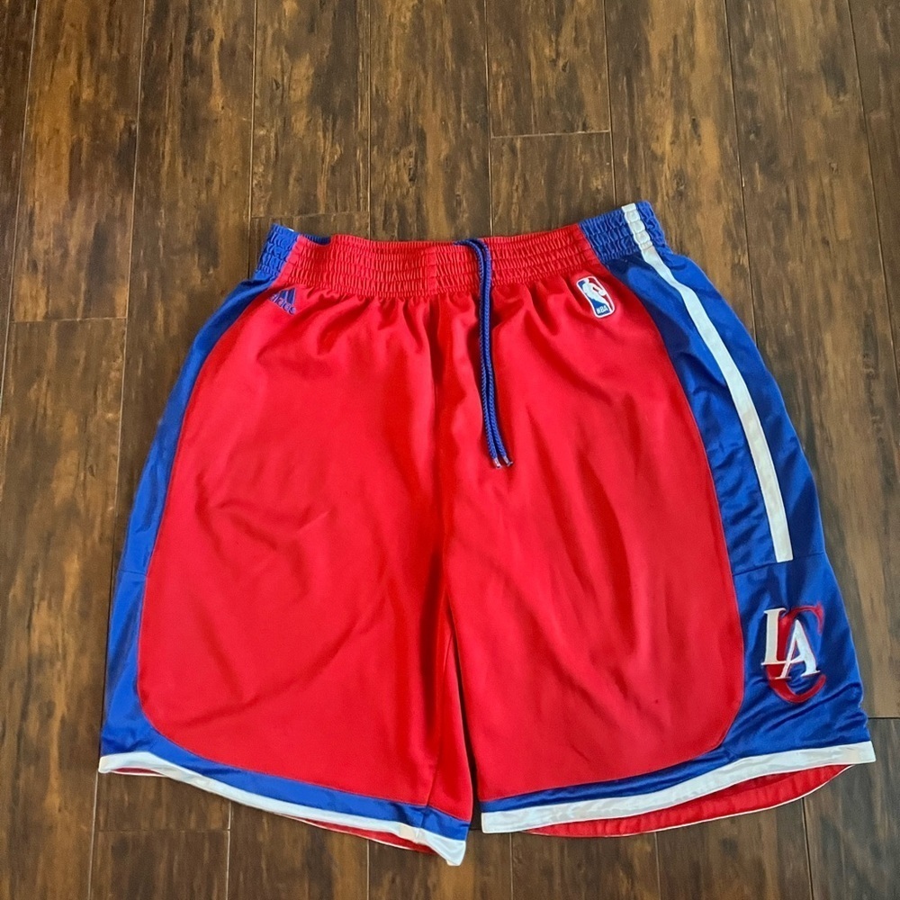 Adidas LA Clippers Red Basketball Shorts